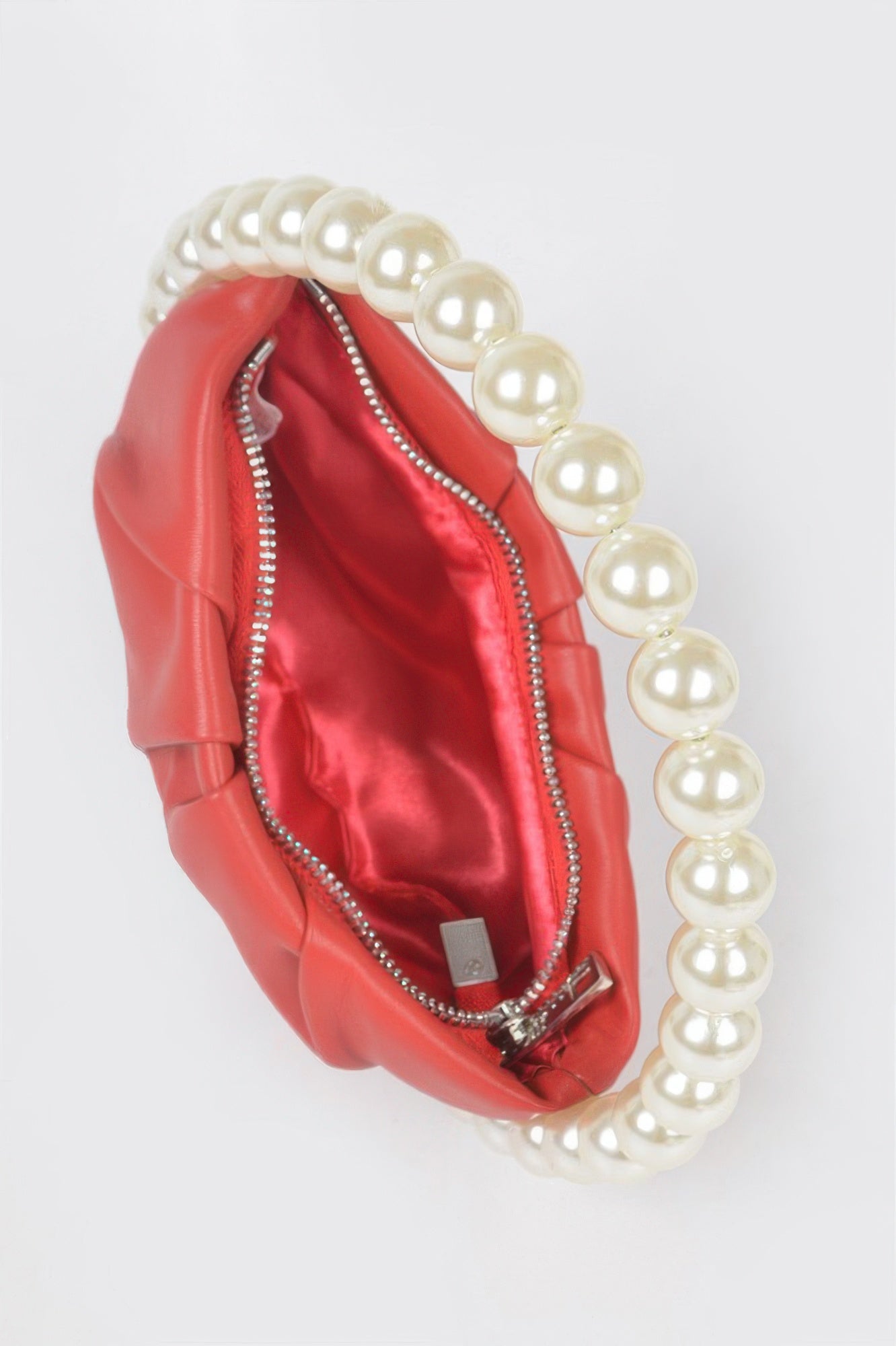 Vegan Metallic Leather Top Handle Bag W/stones - Farnelli