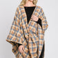 Plaid Pattern Ruana - Farnelli