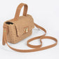 Faux Straw Top Handle Bag - Farnelli