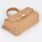 Faux Straw Top Handle Bag - Farnelli