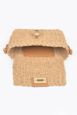 Faux Straw Top Handle Bag - Farnelli