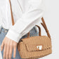 Faux Straw Top Handle Bag - Farnelli
