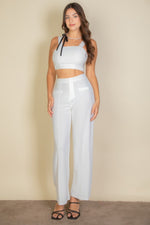 Solid Tank Top & Wide Leg Pants - Farnelli