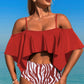 Ruffle Top High Waisted Bottom Tankini Swimsuit - Farnelli