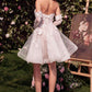 Andrea & Leo WL020 Dress Short Floral Appliqued Bridal Party Gown