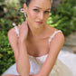 Andrea & Leo WL063 A-Line Wedding Gown Plunging Neckline Floral Straps