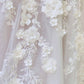 Andrea & Leo WL063 A-Line Wedding Gown Plunging Neckline Floral Straps