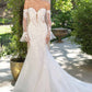 Andrea & Leo WL065 Mermaid Bridal Gown Removable Sheer Lace Sleeves