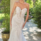 Andrea & Leo WL065 Mermaid Bridal Gown Removable Sheer Lace Sleeves