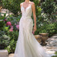 Andrea & Leo WL066 Fit and Flare Deep Illusion Wedding Gown
