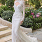 Andrea & Leo WL071 Fit and Flare Lace Overlay Wedding Dress with Bolero Jacket
