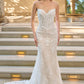 Andrea & Leo WL071 Fit and Flare Lace Overlay Wedding Dress with Bolero Jacket