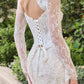 Andrea & Leo WL071 Fit and Flare Lace Overlay Wedding Dress with Bolero Jacket