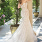 Andrea & Leo WL072 Fit and Flare Strapless Plunging Neck Wedding Dress