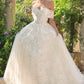 Andrea & Leo WL090 Embroidered Lace Tulle Off Shoulder Wedding Ball Gown