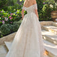 Andrea & Leo WL090 Embroidered Lace Tulle Off Shoulder Wedding Ball Gown
