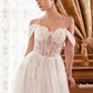 Ladivine WN307 Layered Tulle A-Line Bridal Gown With Corset Bodice