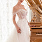 Ladivine WN307 Layered Tulle A-Line Bridal Gown With Corset Bodice