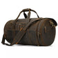 The Wainwright Weekender | Round  Vintage Leather Weekender-3