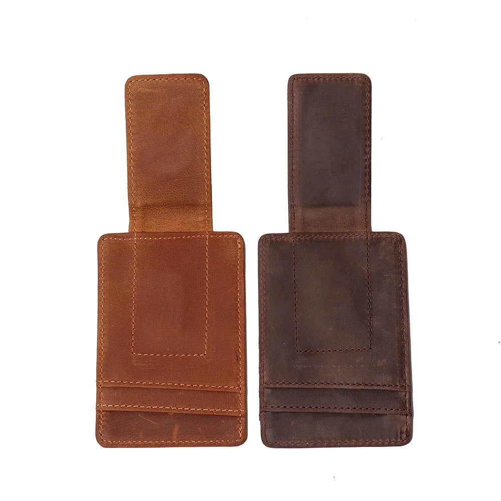 The Walden | Handmade Leather Front Pocket Wallet with Money Clip-3