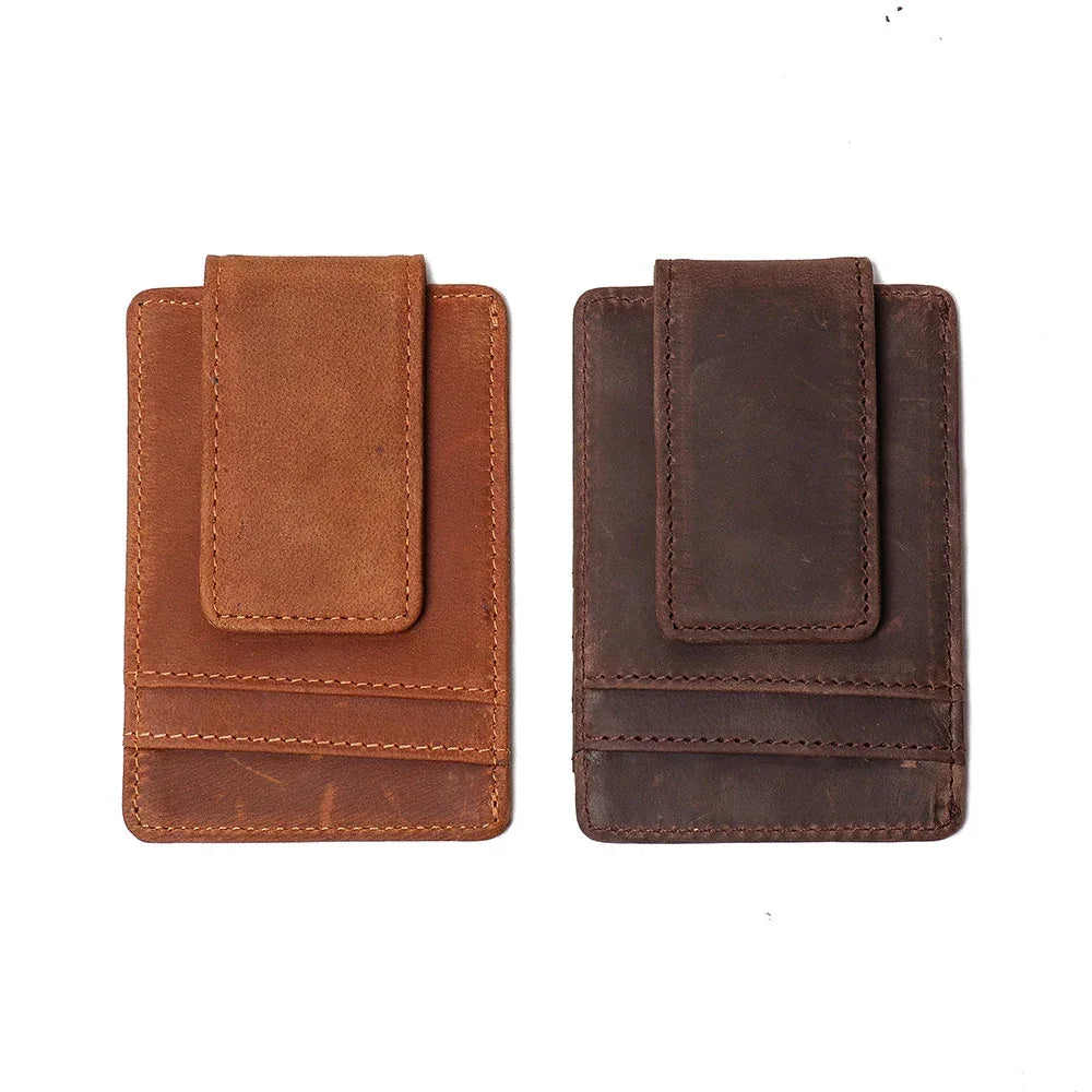 The Walden | Handmade Leather Front Pocket Wallet with Money Clip-4