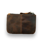 The Cael | Handmade Leather Coin Purse with Zipper-0