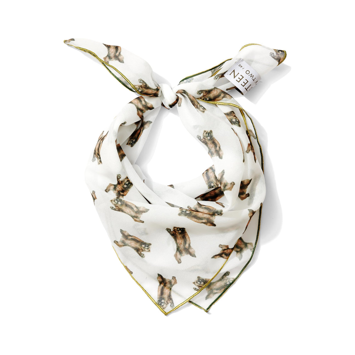 Bears Chiffon Scarf | 20" Square Scarf