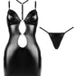 Beauty Night Eclipse Wetlook Cut-Out Mini Dress