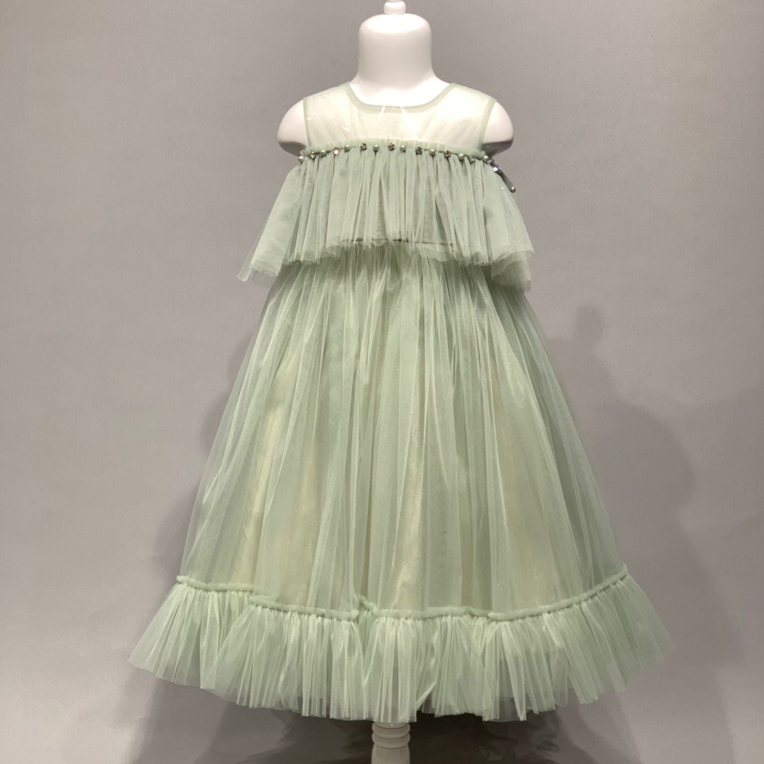 Tiana Princess Girls' White Dress - Farnelli