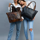 Portland Leather Tote with Zipper