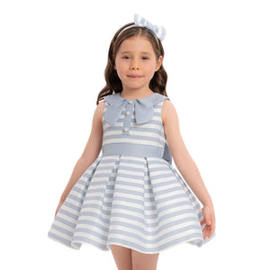 Joyful Striped Girls Formal Dress-1