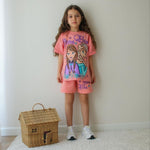Snow Sisters Girls Short Set-0