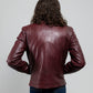 Whet Blu NYC Grayson men's dark cognac lambskin leather jacket front view
