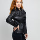 Whet Blu NYC Trish women's black leather jacket product photo