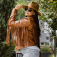 Whet Blu NYC Daisy women's fashion leather jacket in black, front view