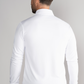 Long Sleeve Button Down Polo Contrast // White Blue