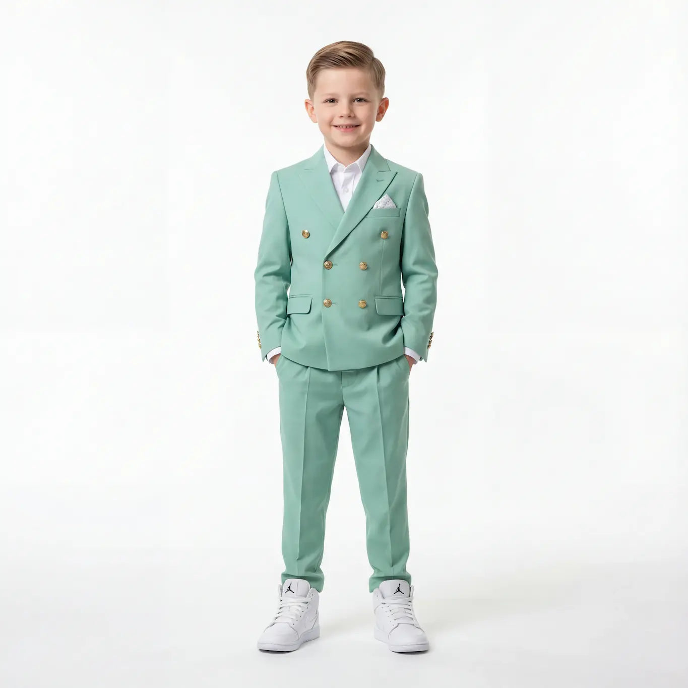 Golden Buttons Boys Suit-5