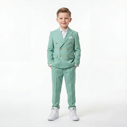 Golden Buttons Boys Suit-5