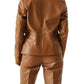 Willow Leather Brown Jacket - Women Leather Jacket Brown