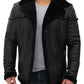 Men’s Black Shearling Winter Leather Jacket