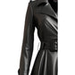Women’s Black Leather Coat – Long Leather Coat