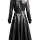 Women’s Black Leather Coat – Long Leather Coat