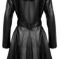 Women’s Black Real Long Leather Coat