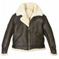 Women’s Brown Aviator Fur Shearling Leather Jacket