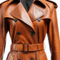 Women’s Brown Real Leather Coat