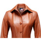 Women’s Brownish Tan Leather Coat – Stylish &amp; Elegant