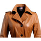 Women’s Tan Brown Vintage Leather Coat