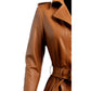 Women’s Tan Brown Vintage Leather Coat