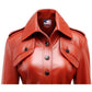 Women’s Red Leather Coat – Stylish &amp; Elegant