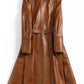 Women’s Stylish Italian Brown Waxed Leather Coat